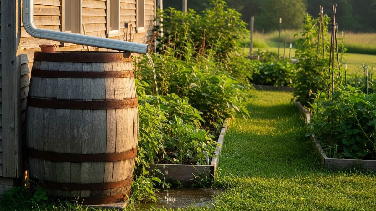 Rain barrels for water collection and storage