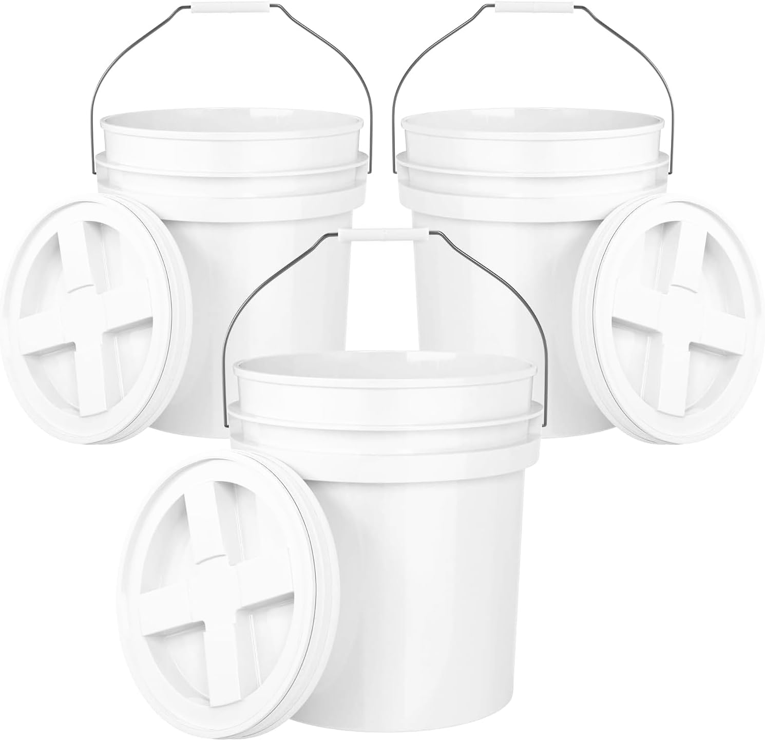 Food Grade 5-Gallon Buckets with Gamma Seal Lids for Food Storage