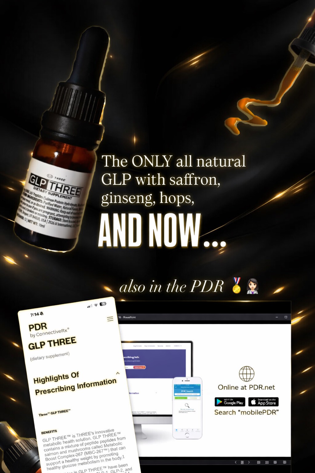 GLP Three natural GLP-3 supplement bottle