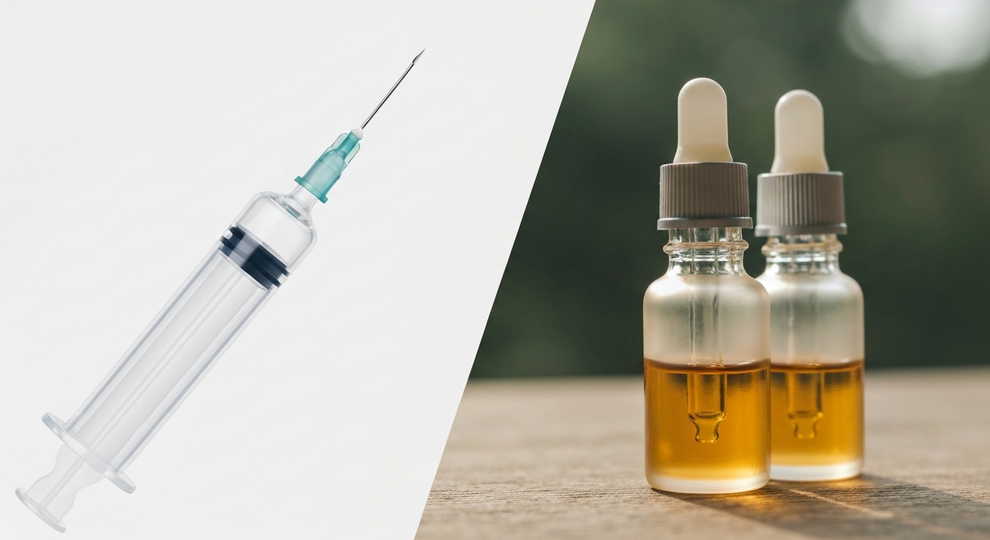 Medical injection versus natural herbal drops comparison